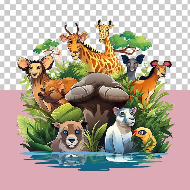 PSD wildlife png illustratie