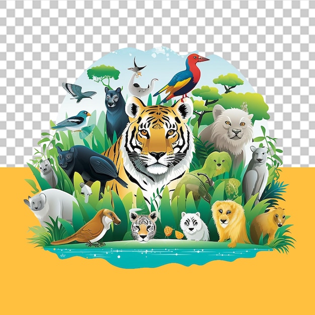 PSD wildlife png illustration