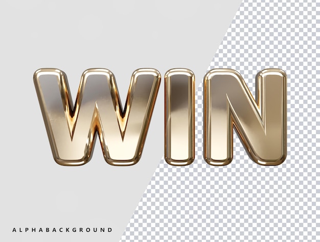 PSD win text effect vector illustration