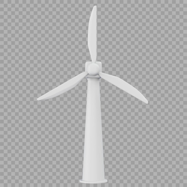 PSD wind turbine 3d icon