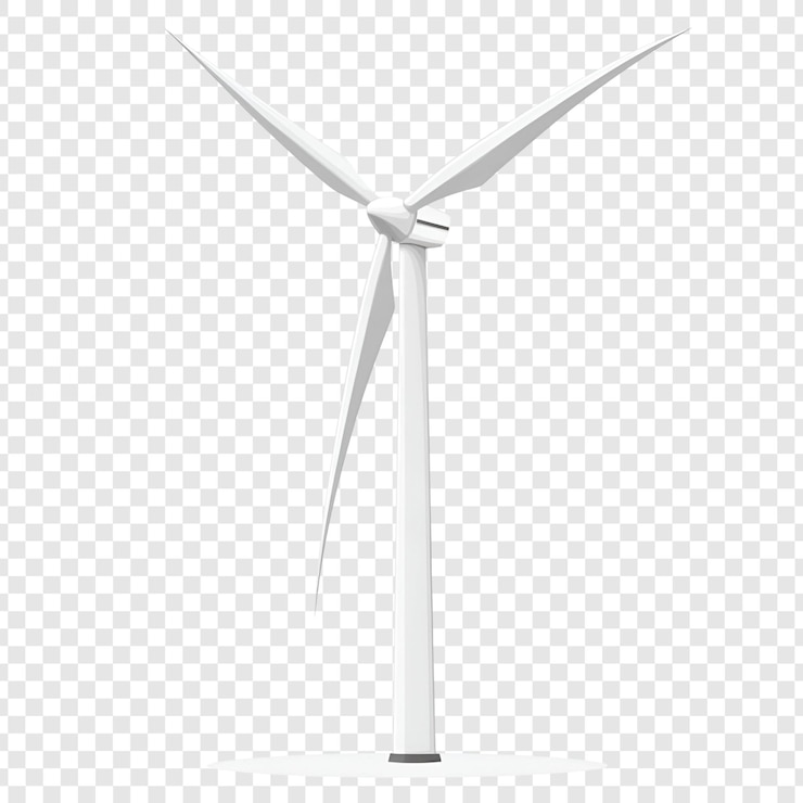 PSD wind turbine isolated on transparent