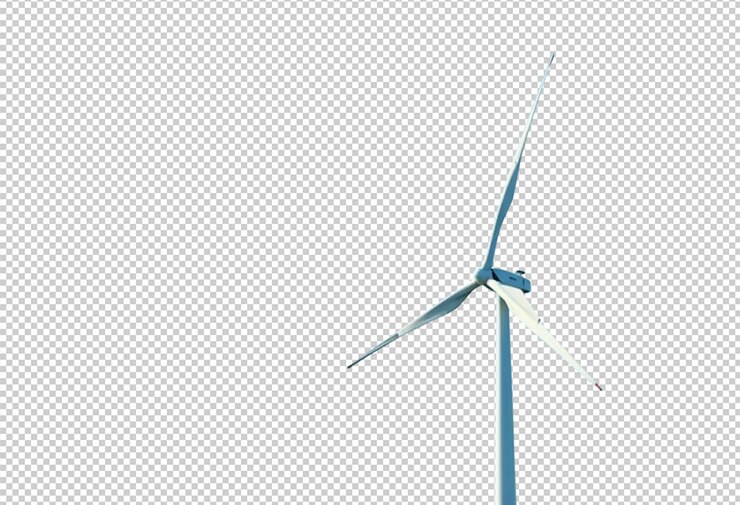 PSD a wind turbine with a blue background with a pattern of dots