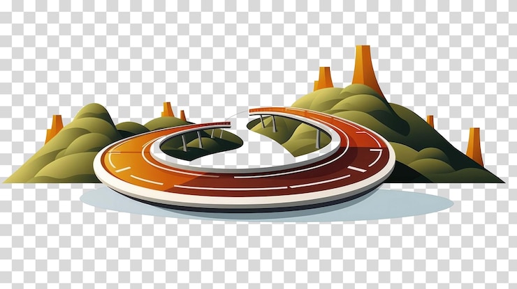 PSD winding road 3d trending hd wallpaper 8k4k2k wallpaper