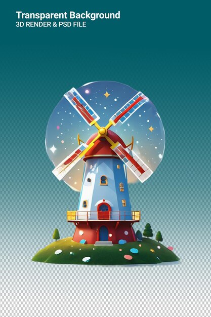 PSD a windmill with the words windmills on it