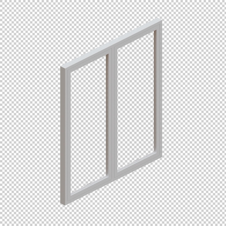 PSD window 3d render design element