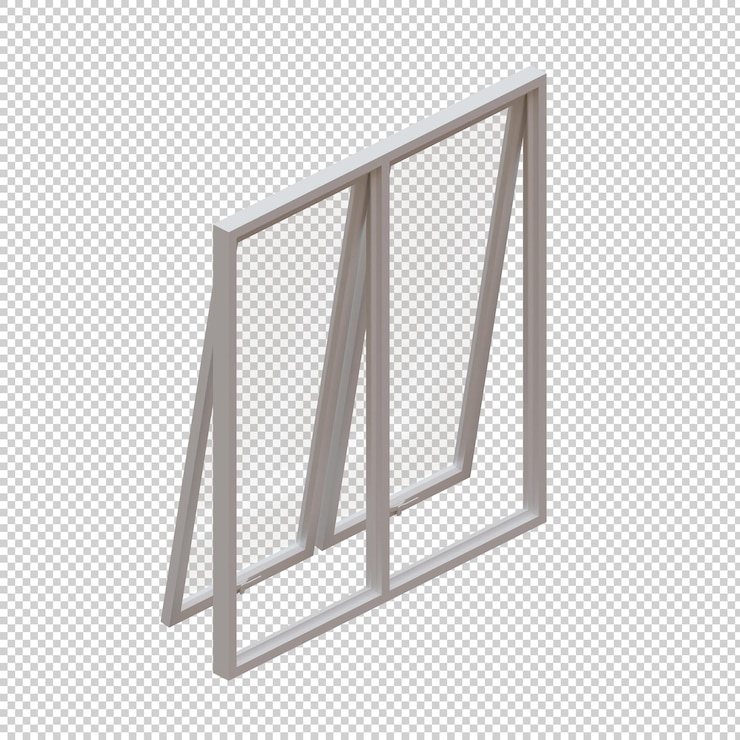 PSD window 3d render design element
