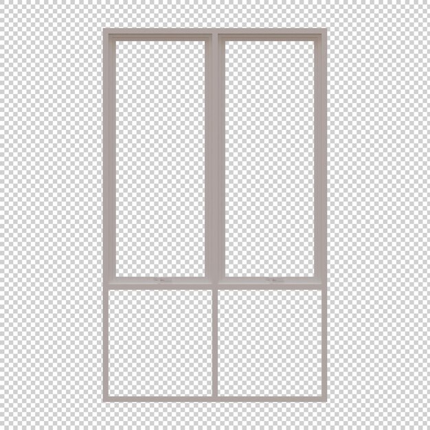 PSD window 3d render design element