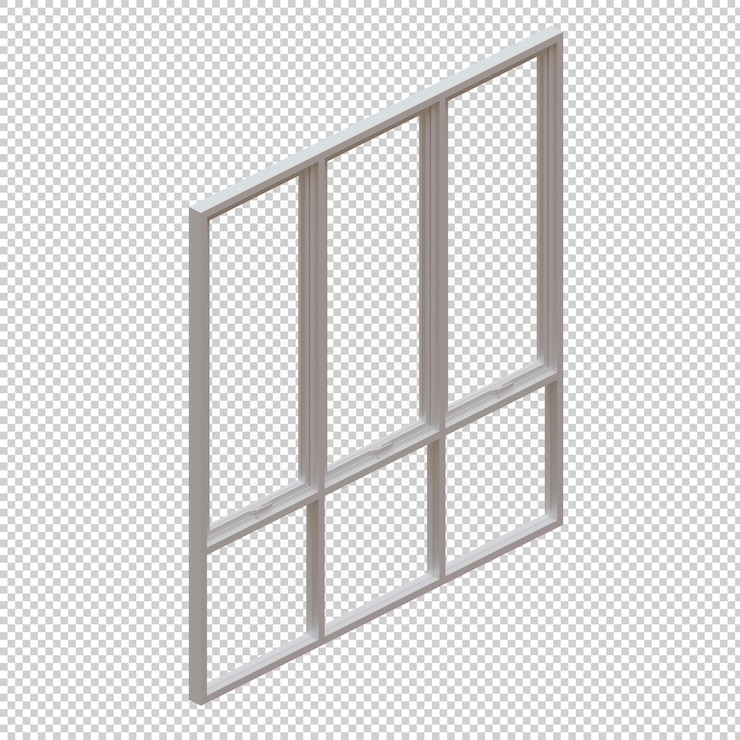 PSD window 3d render design element