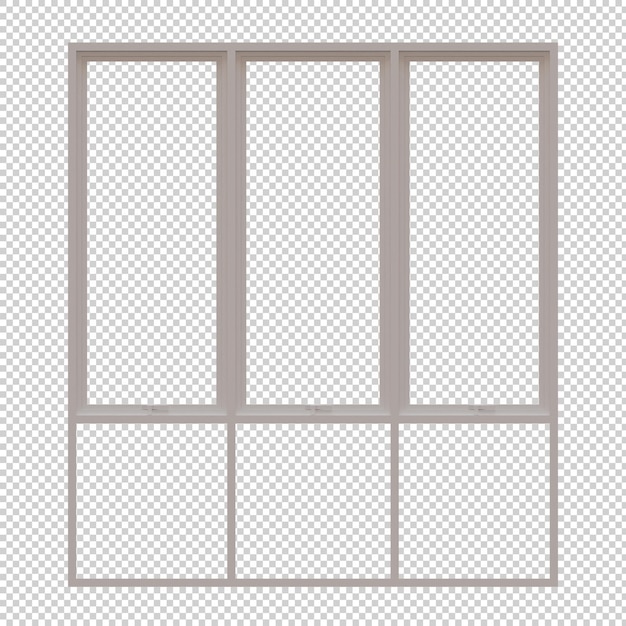 PSD window 3d render design element