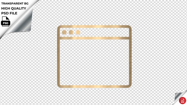 PSD window design2 vector icon shining gold color textured psd transparent