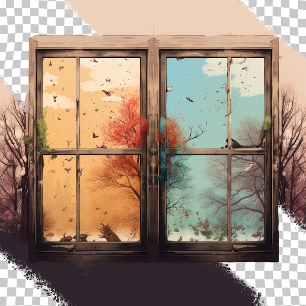 PSD window displays of seasons