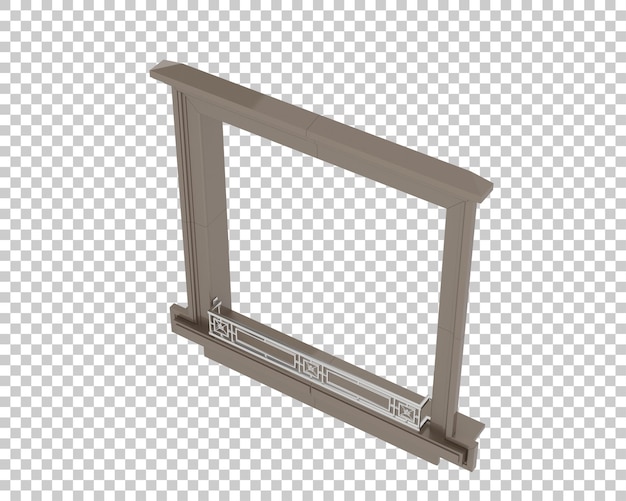 PSD finestra isolata su sfondo trasparente illustrazione del rendering 3d