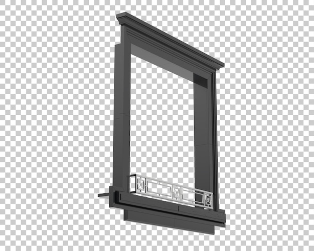 PSD window isolated on transparent background 3d rendering illustration