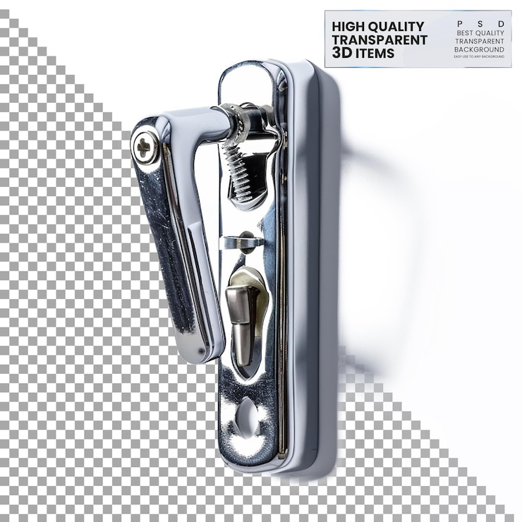 PSD window locks mechanisms for securing windows isolated on transparent background