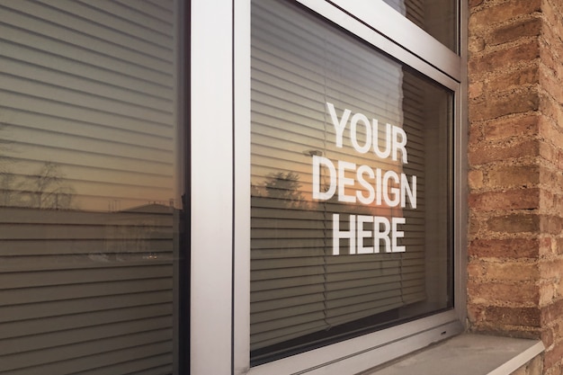 PSD window logo mockup