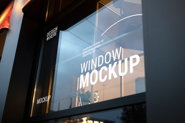 Window shop mockup design