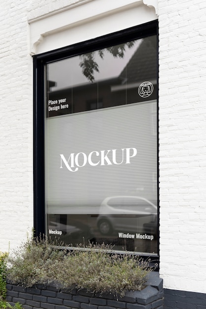 PSD window shop mockup design