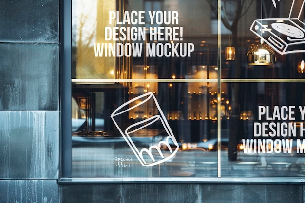 Window shop mockup