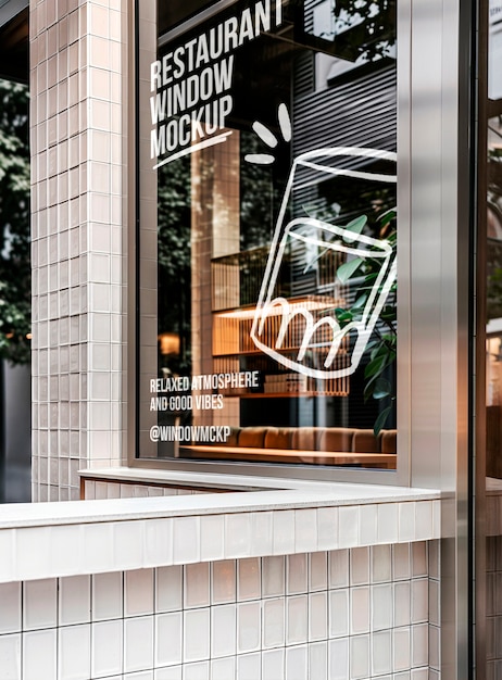 PSD window shop mockup