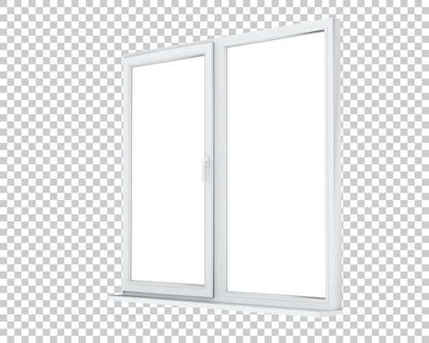 透明な背景の3Dレンダリングイラストのウィンドウ