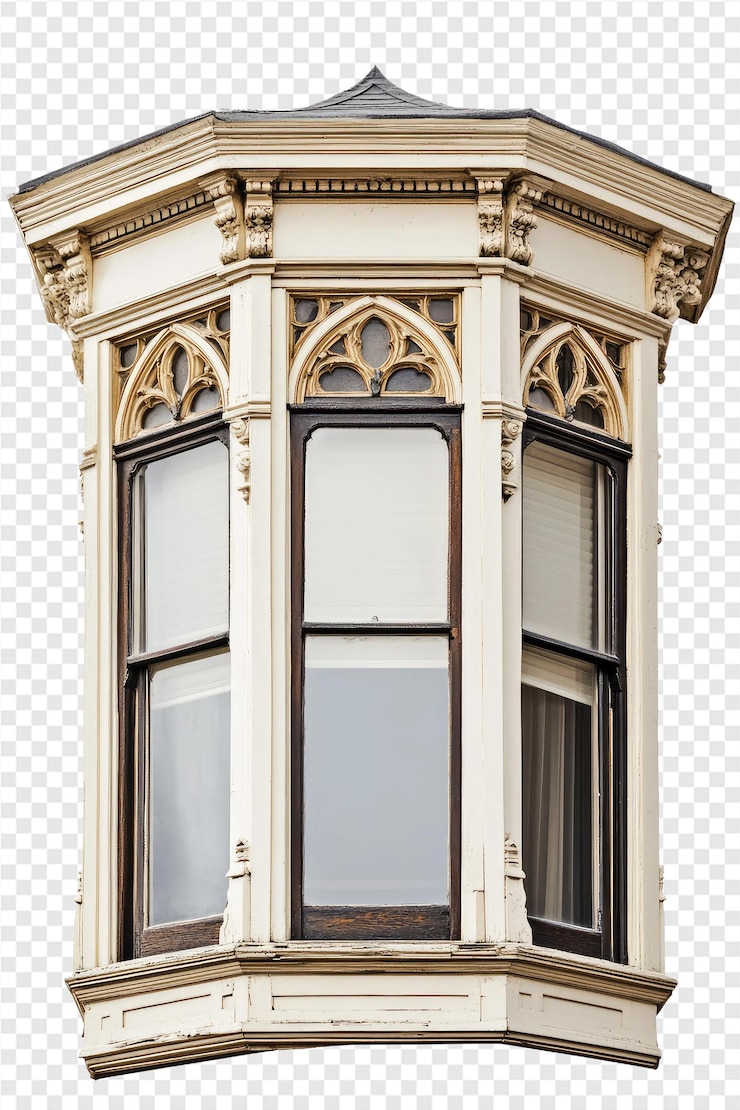 PSD a window with the shutters on a white background