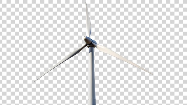 Windturbine geïsoleerd op een doorzichtige achtergrond