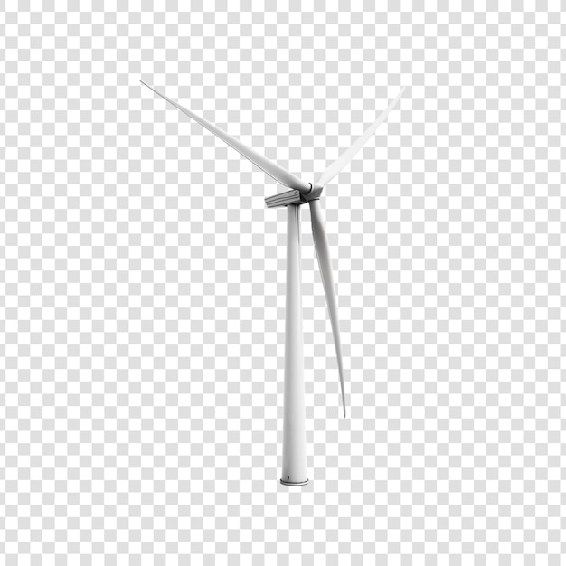 PSD windturbine op een doorzichtige achtergrond