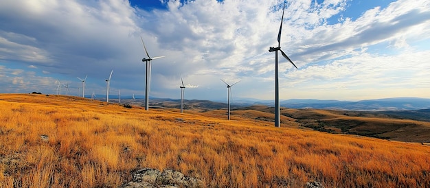 Windturbines in een goudveld