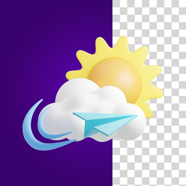PSD windy 3d icon