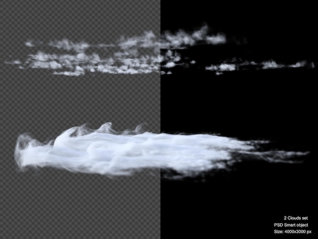 PSD windycloudsは3dレンダリングを分離しました