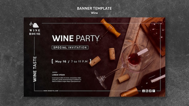 Wine banner template