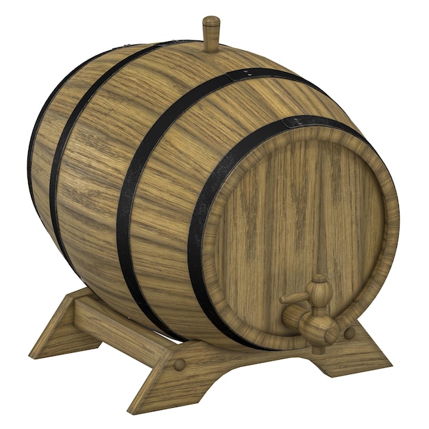 wine barrel asset without background multiple angle no background