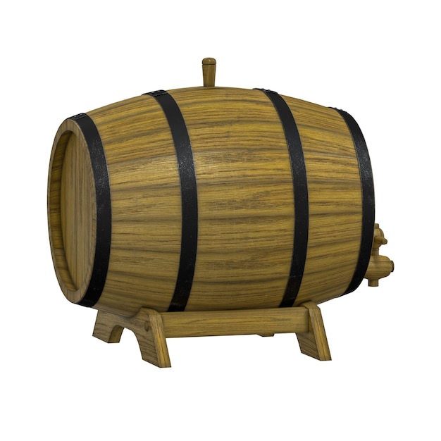 wine barrel asset without background multiple angle no background