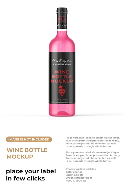 Wine bootle mockup