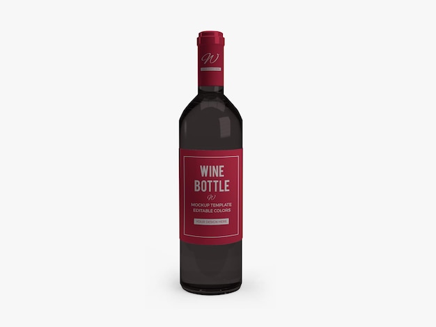 Design di mockup di bottiglie di vino