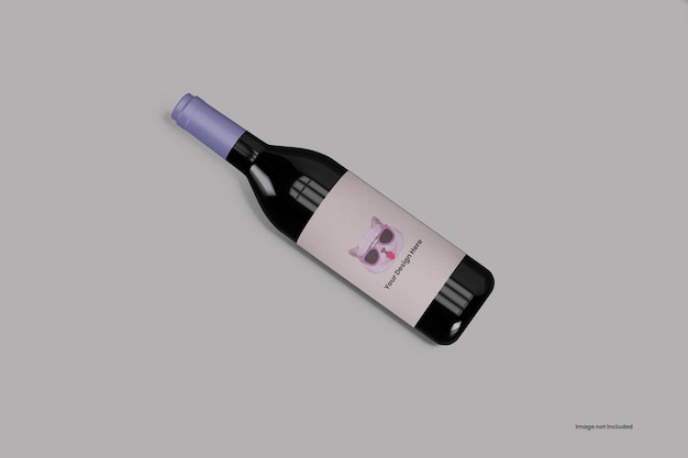 Wine bottle mockup