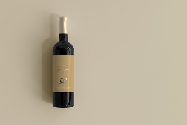 Bottiglia di vino mockup