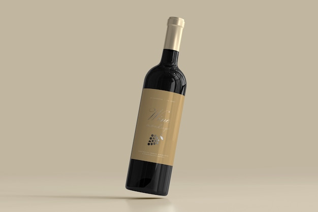 Wine bottle mockup