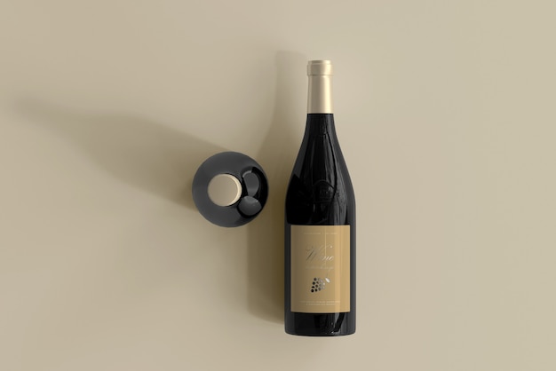 Bottiglia di vino mockup