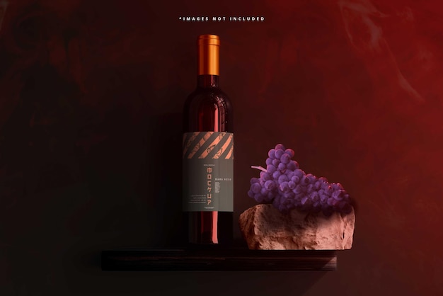 wine bottle mockup