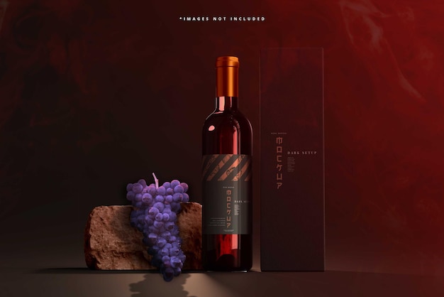 Wine bottle mockup