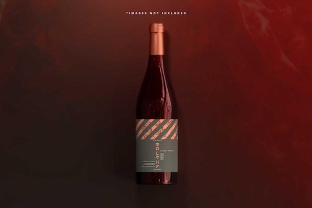 Wine bottle mockup