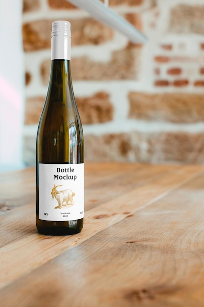 PSD wine bottle mockup