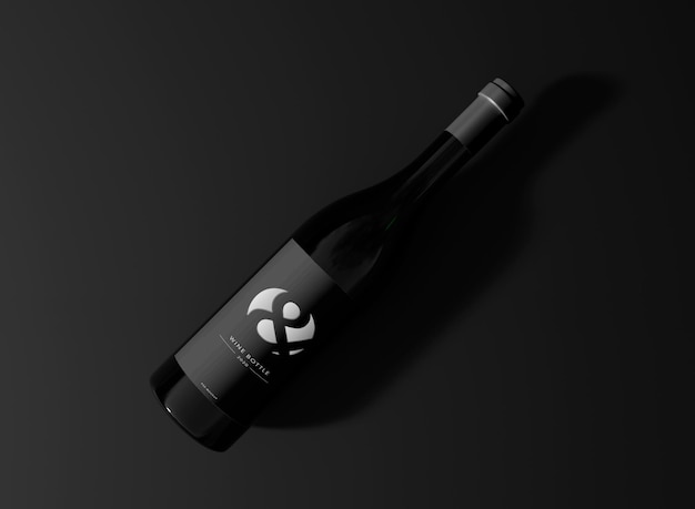 Wine bottle mockup