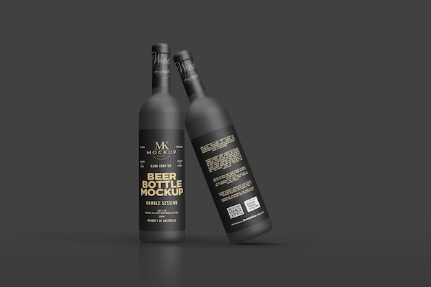 Wine bottle mockup