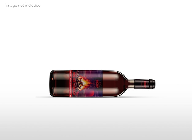 PSD mockup di bottiglia di vino