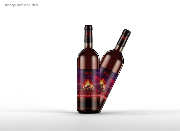 PSD mockup di bottiglia di vino