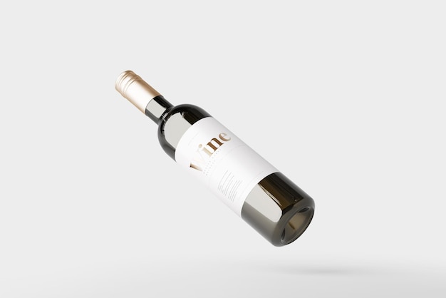 Wine bottle mockup