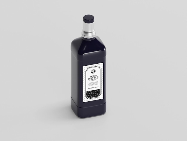 Wine bottle mockup