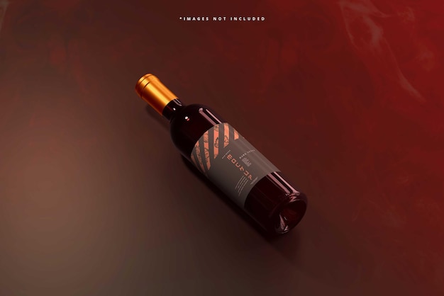 PSD scena di mockup del marchio del vino